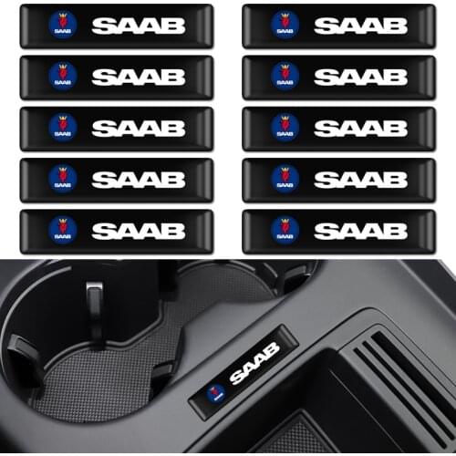 4/10PCS Epoxy 3D Badge Car Sticker Car Emblem Decal For SAAB 9-3 93 9-5 9 3 9000 9 5 428 03-10 Car Decoration Accessories