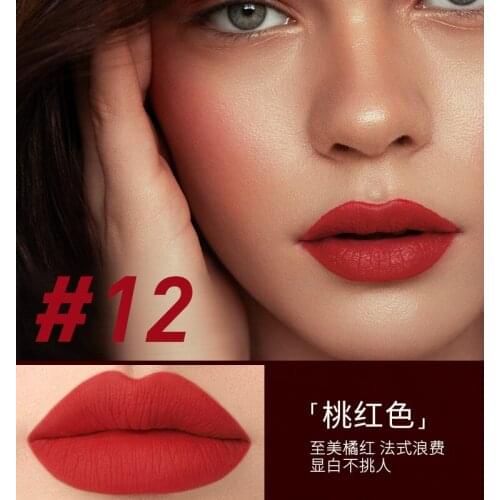 12Colors Lipstick Cosmetics Moisturizing Lipstick Natural Lip Lip Gloss Waterproof Velvet Matte Long Lasting MakeUp Cosmetics