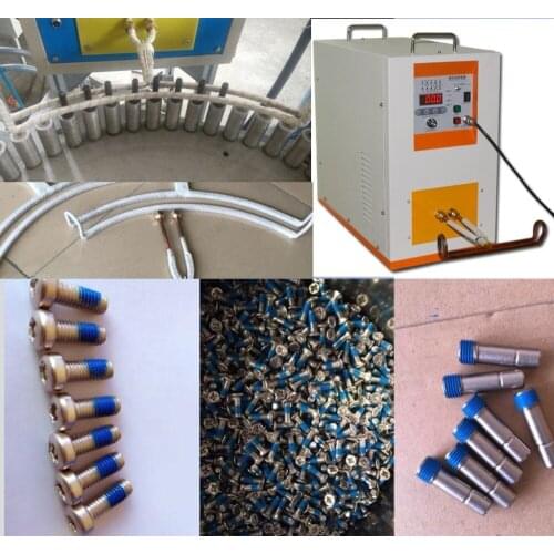 Induction heating machine for heating screw nut and standard fastner with Ultra fast heating speed not suck screw