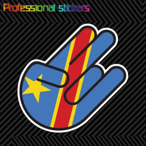 Congolese Shocker Sticker Die Cut Decal Self Adhesive Vinyl Congo COD CD Stickers for Motos, Cars, Laptops, Phone