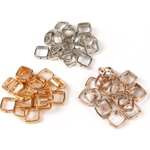 13mm Two Hole Square CCB Plastic Spacer Beads for Jewelry Making DIY Earrings Necklaces Bracelets Accessories 50pc/lpt Wholesale