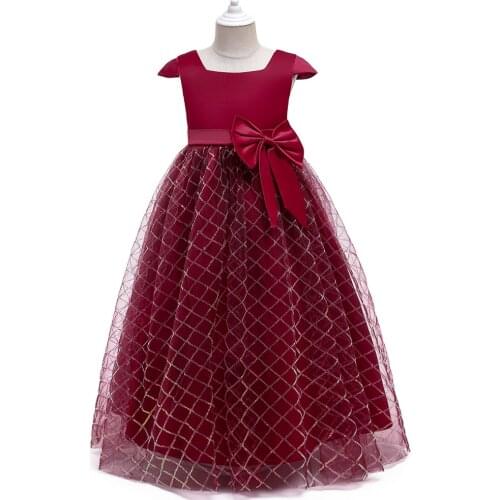 2021 New Autumn Printing Bridesmaid Dresses Costume Dress Mesh Formal Dress For Girls Evening Wedding Party Dress Christmas