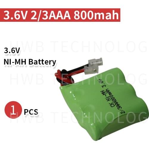 1 PCS/lot New Ni-MH 2/3AAA 3.6V 800mAh 2/3 AAA Ni-MH Rechargeable Battery Pack With Plug For Cordless Phone Free Shipping