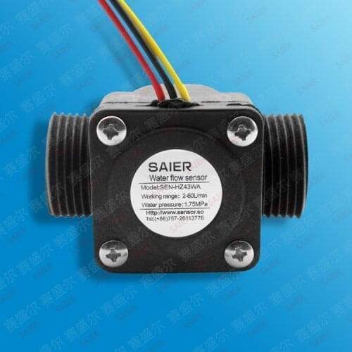 Water Flow meter flowmeter fuel gauge Hall flow sensor inductive switch counter indicator G3/4 DN20mm 2-45L/min DC4.5V-18V