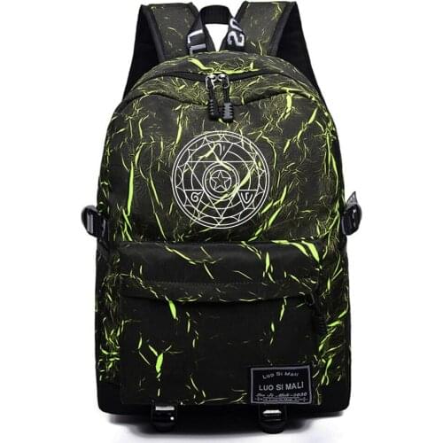 Anime Fullmetal Alchemist Teenger Backpack Mochila Casual Schoolbag High Quality Packsack Unisex Student Travel Laptop Bag
