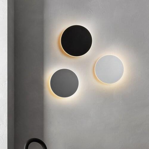 Modern Circular LED Wall Lamp For Restaurant Living Room Corridor Art Decorative Minimalist Indoor Aisle Lighting Luminaire