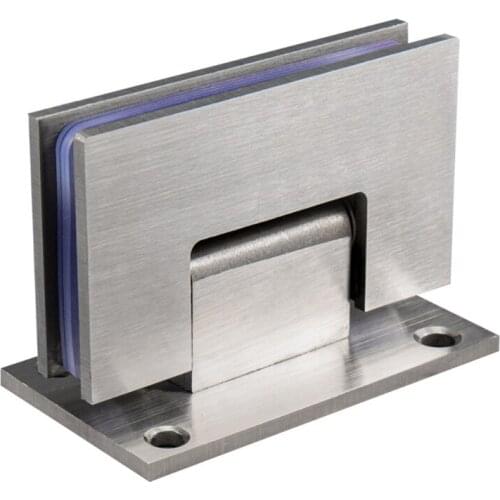 90 Degree Shower Door Brushed Stainless Steel Hinge Clamp Wall Bracket for Bathroom 8-12mm Thick Glass Door Replacement