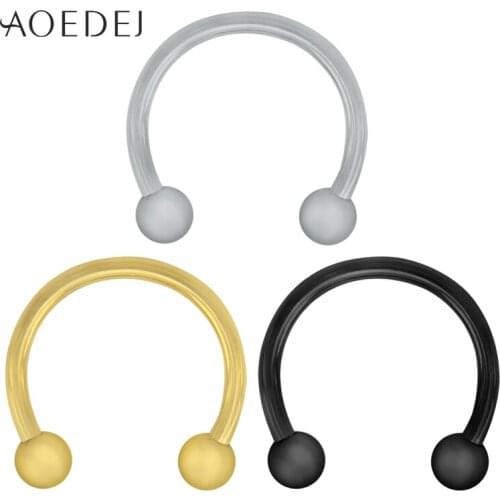 AOEDEJ 6-14mm KPOP Hoop Earring Punk Rock Boys 316L Stainless Steel Earrings For Men Women Korean Ear Cartilage Piercing Jewelry