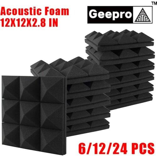 Geepro 300x300x70mm 3D Acoustic Foam Soundproofing Acoustic Panel Noise Isolation for Studio 6/12/24pcs Soundproof Foam
