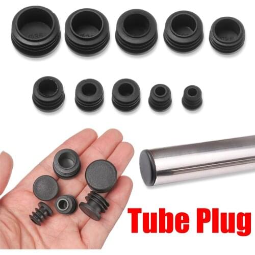 10pcs/pack Black Square/Round Table Chair Foot Pad Furniture Feet Non-Slip Covers Plastic Blanking End Caps Protector Hardware