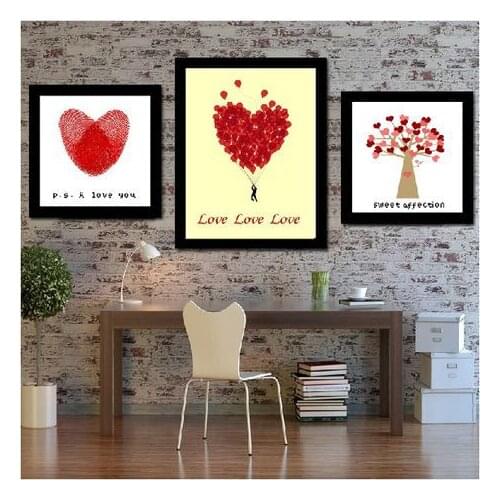 3pcs/set Needlework DIY Cross stitch,Sets For Embroidery kit, love letter heart pattern Cross-Stitch decoration painting