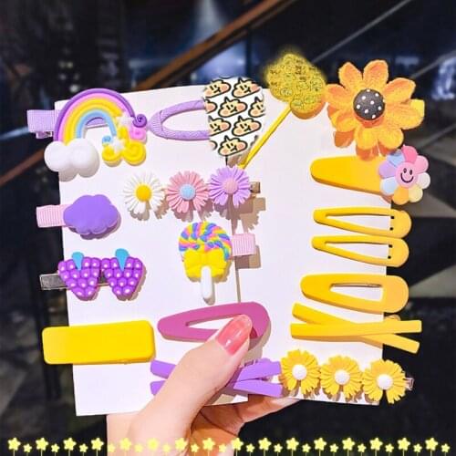 8pcs Children Cute Color Hair Clip Head Jewelry Drop-shaped Clip Hair Accessories Baby Clip Cute Fashion Baby Hairpin Headwear