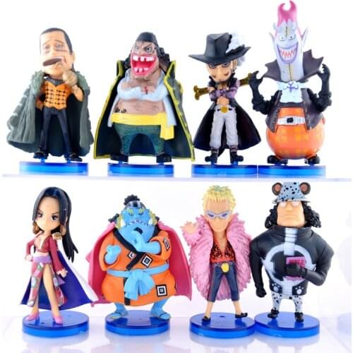 Anime One Piece Boa Hancock Bartholemew Kuma Donquixote Doflamingo Jinbe Gekko Moria Buggy Mihawk PVC Figures Model Toys Doll