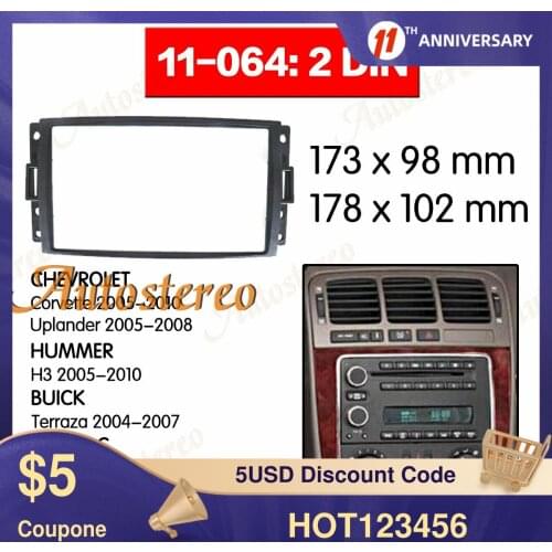 Car Frame Panel Auto Radio Stereo Fascia for CHEVROLET Corvette Uplander 2005-2008 stereo dash kit radio CD player installation