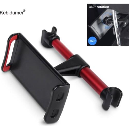 Kebidumei Car Back Seat Headrest Phone Tablet Mounting Holder 360 Degree Rotation For iPhone X 8 iPad Mini