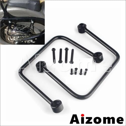 Black Motorcycle Mount Support Saddlebag Holder Bracket For Harley Softai Slim FLSL Street Bob FXBB 2018 19 2020 2021 # 90201777