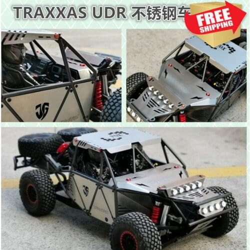 RC Parts UDR trax 85076-4 Body armor stainless steel hood top cover bodyshell protect plate metal option parts