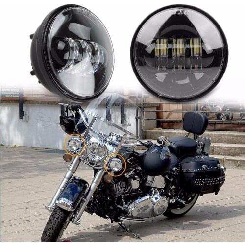 DOT SAE E9 4.5" Inch Led Spot Lights 6000k White Passing Projector Fog Lamp for 4.5inch Motorcycles