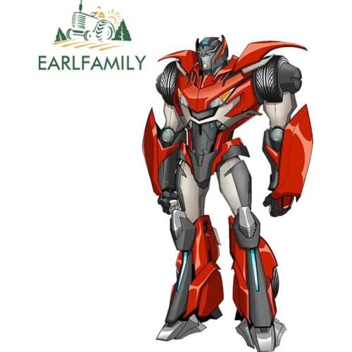 EARLFAMILY 13cm x 7cm for Transformers Prime Car Stickers Creative Decals Trunk Skateboard Waterproof Occlusion Scratch Decor