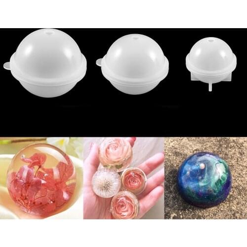 2-10cm Sphere Silicone Molds Crystal Ball Epoxy Resin Mold Star Ball Casting Mould for DIY Crafts Jewelry Making Pendants Tools