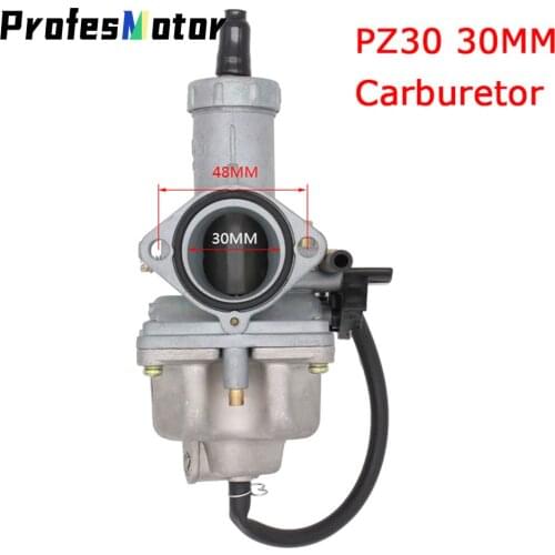30mm Carb PZ30 Carburetor Power Jet Accelerating Pump carburador For 200cc 250cc Motocross Pit Dirt Bike ATV