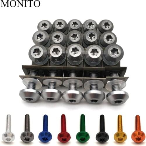 20pcs M6 Motorcycle Fairing Bolts Nuts Kit Body Fastener Clips Screws For honda CBR 600 F2,F3,F4,F4i CBR600RR CBR600 CBR750 RR