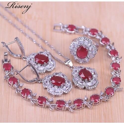 Semi-precious stones Silver Color Jewelry Earrings Ring Necklace Bracelet Set Shiny Bridal Jewelry Set Shiny Bridal Jewelry