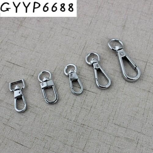 10pcs 50pcs Chrome practical trigger snap hooks Hardware Accessories metal handbags purses trigger snap purse hook
