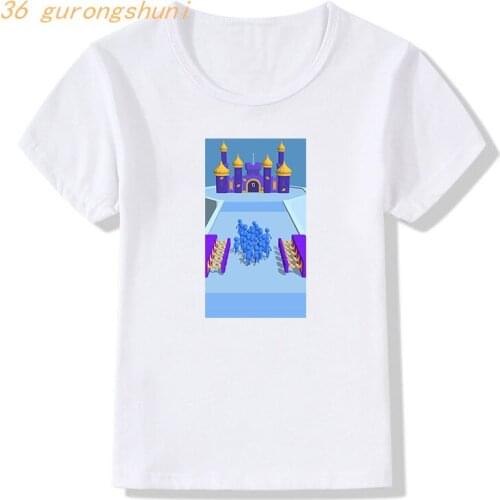 Hot magic tiles 3 game cartoon t shirt for girls tshirt children clothing girl t-shirt kids clothes boys kid graphic t shirts