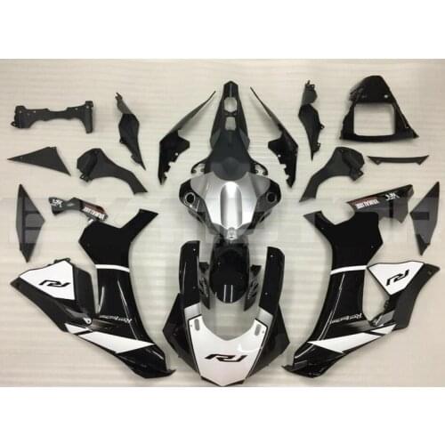 Injection Mold ) 4 Gifts New ABS Full Fairings Kit fit for YZF-R1 2015 2016 15 16 17 18 r1 Custom Free black white