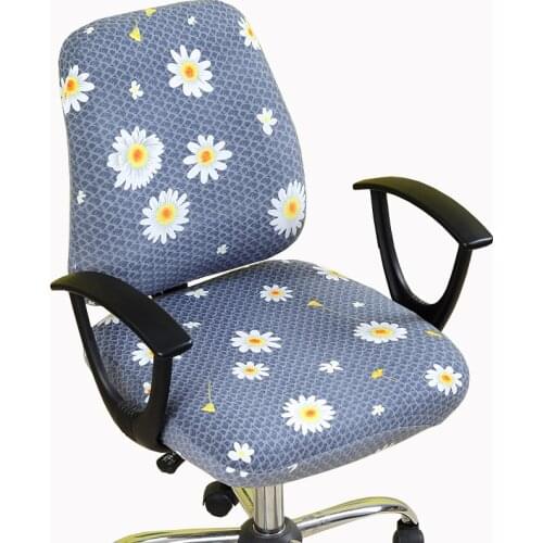 Fashion Office Computer Chair Cover Spandex Split Seat Cover Universal Office Anti-dust Armchair Cover