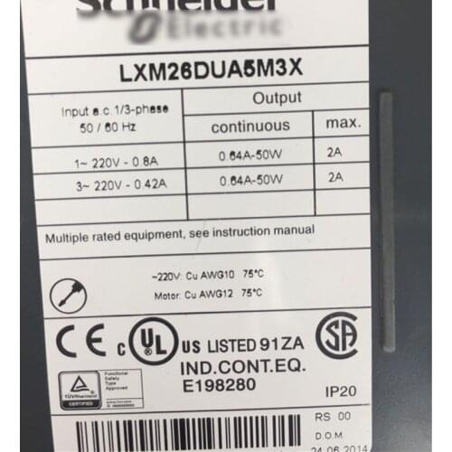 New original Lexium 26 AC-servo drive LXM26DUA5M3X