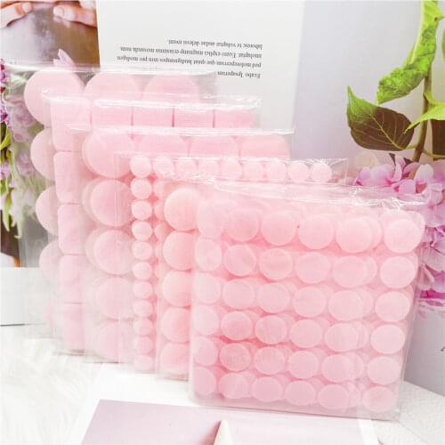 10/15/20/25/30mm Pink Round Strong Self Adhesive Fastener Tape Dots Nylon Hook and Loop Adhesive Fastener Magic Sticker 100pairs