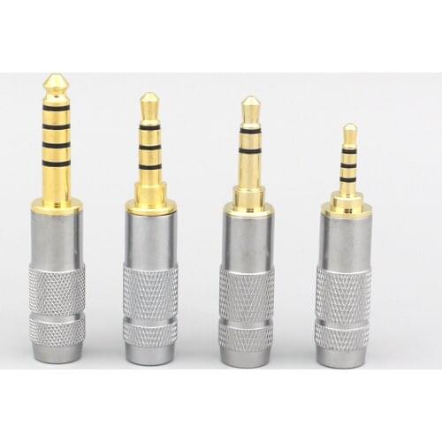 LN007262 3.5mm 2.5mm 4.4mm Balanced TRRS Plug adapter For DIY Repair Custom Earphone Headphone Cable