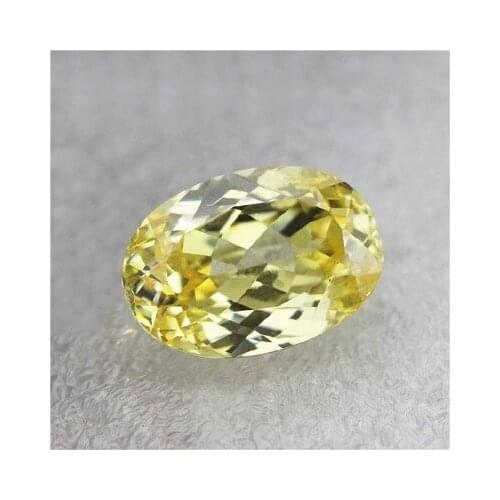 Many aspects brilliant cut oval shape light yellow cubic zirconia beads loose fancy vivid yellow stones for jewelry making DIY