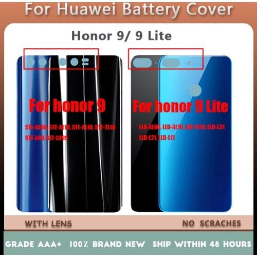 Back Battery Cover Door For HUAWEI Honor 9 STF-TL10 L09 L09S With repair parts,For Honor 9 Lite LLD-L21 Housing Rear Replacement