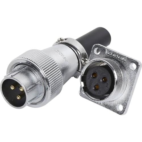ZHQCN WS20 TQ+Z M20 Panel Mount Waterproof Male Female Connector Plug Socket 2 3 4 5 7 9 12 Pin Solder Electrical Terminal Wire