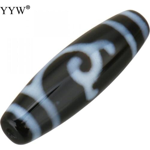 1pc natural tibetan agates Dzi beads oval buddha beads for jewelry making 12x38mm bodhisattva tara healing powerful hole 2.5mm