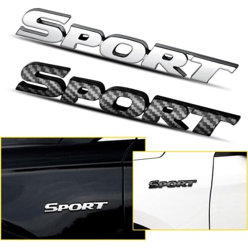 3D Plastic Chrome Car Badge Sticker SPORT LOGO Auto Fender Rear Trunk Body Decoration Decal for Toyota BMW HONDA VW Audi Renault