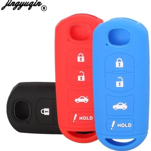 4 Button Silicone Car Key Cover Case Shell For MAZDA 3 6 MX5 CX-5 CX-7 CX-9-SCION-IA Protect Holder Shell Accessaries