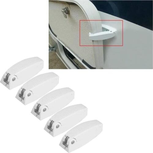 5Pcs RV Baggage Door Catch Motor Home Baggage Doors Catch Door Clip Holder Compartment Clips Latch For Camper Traile Travel