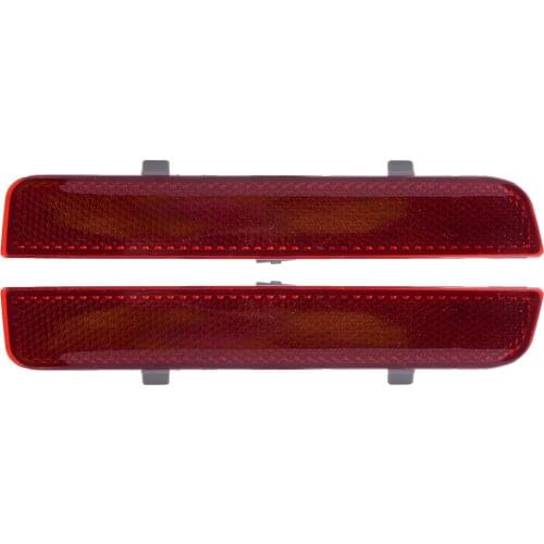 DWCX 1 Pair Car Rear Left & Right Bumper Red Reflector Fit For Land Rover Range Rover L322 Freelander LR2