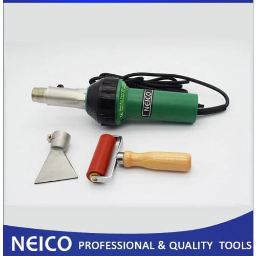 Free Shipping,NEICO Plastic Welder For Roofing Bituminous Felt Welding Of Triac S Hot Air Tool With 80mm Silicon Roller & Nozzle