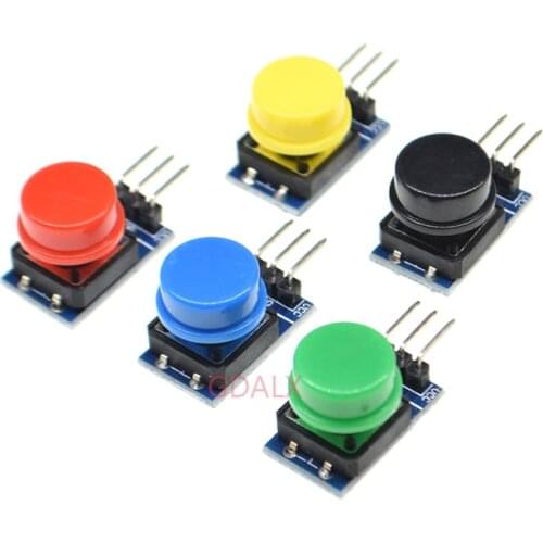 5PCS 12X12MM Big key module Big button module Light touch switch module with hat High level output for arduino or raspberry pi 3