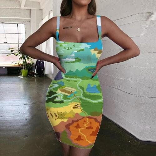 Giyu Brand Forest Dresses Women Colorful Bodycon Dress Funny Sundress Graffiti 3d Print Womens Clothing Mini Evening Beach