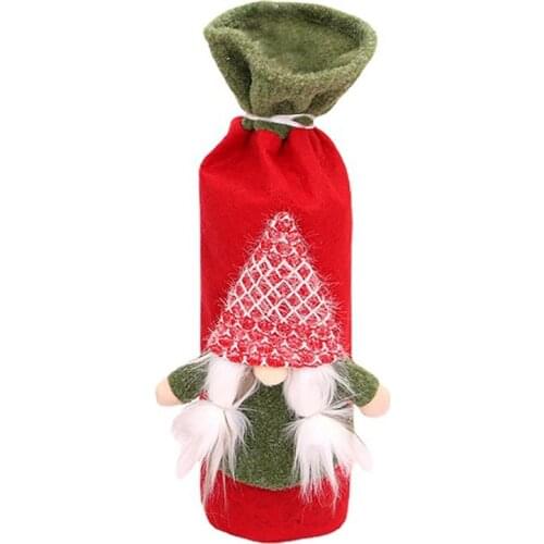 Christmas Sweater Wine Bottle Cover, Reusable Wine Bottle Bags for Holiday Party Christmas Table Home Decoration