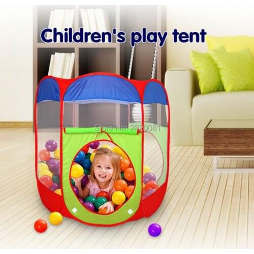 Hexagonal column childrens play tent ocean ball beach pool,kids castle outdoor indoor Portable Foldable wild meal toy house