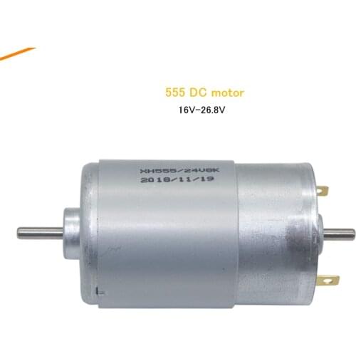 555 DC motor Double output shaft DC12V 24V High power high speed motor Can be installed encoder