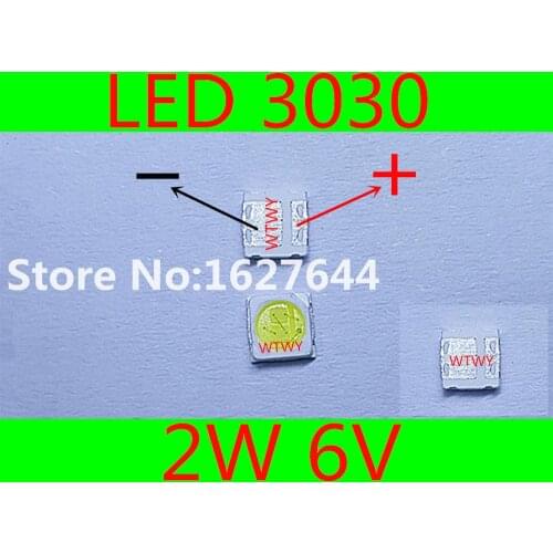 EVERLIGHT LED 3030 LED Backlight TV High Power 2W 6V LED Backlight Cool white For LED LCD TV Backlight Application 62-123PUNC
