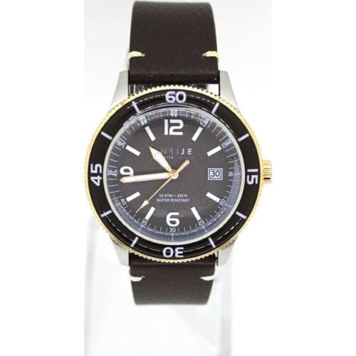 INFIJE- Solo Date Quartz Watch with Leather Strap - MADE IN ITALY